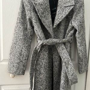 Jlux Label belted tweed coat